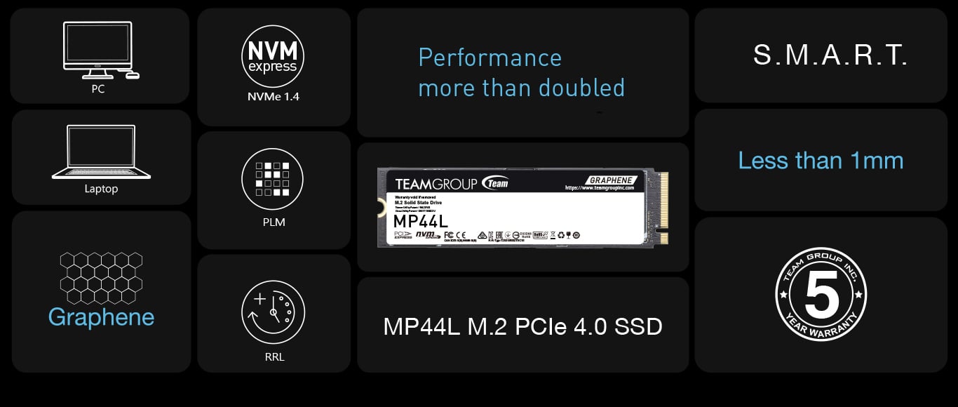 Team Group MP44L M.2 2280 Internal Solid State Drive